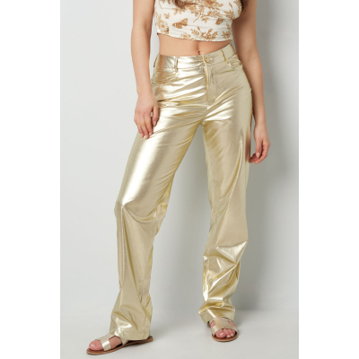 metallic broek