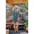 bamboe short met print
