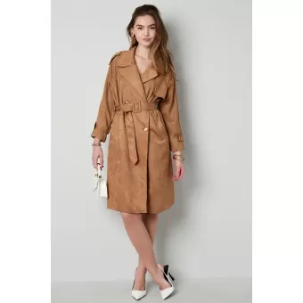 classic trenchcoat faux suede