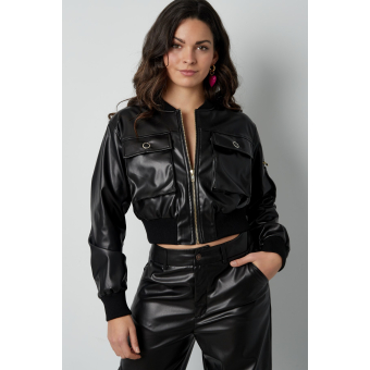 PU biker jacket