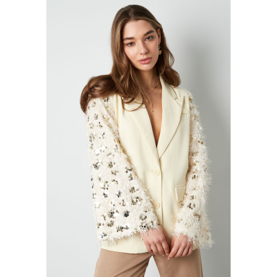 blazer fluffy sparkle