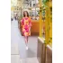 satin dress with print