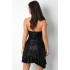 glitter jurk met strik strapless