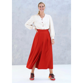 midi skirt box pleat