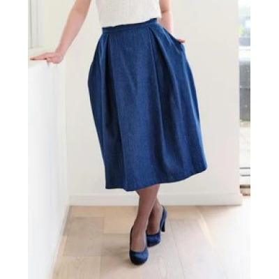 denim bell skirt