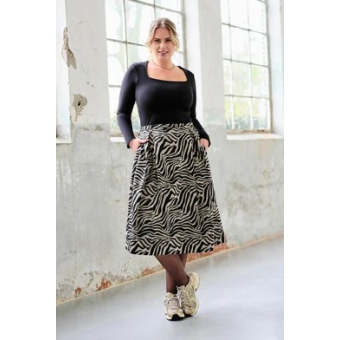 jacquard skirt zebra print