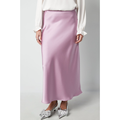 long satin skirt