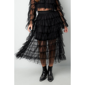 festival sparkly ruffle skirt