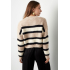 cropped sweater with stripes