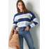 cropped sweater with stripes