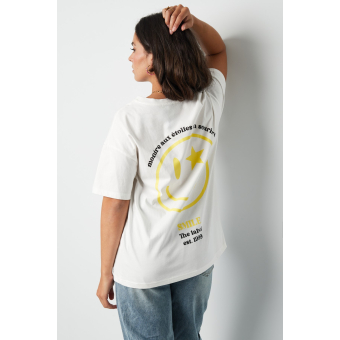 t-shirt happy life smiley