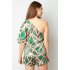 one shoulder top tropical bliss