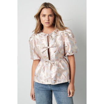 top met korte mouwen en bloemenprint