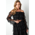 festival sparkly top ruffles