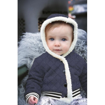 stepped baby jacket teddy