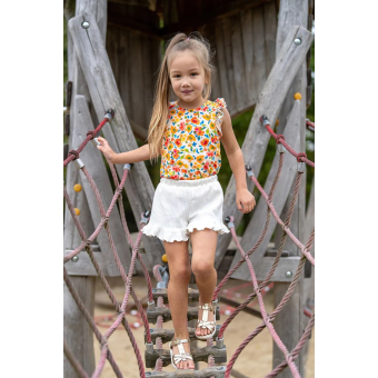 ruffled shorts waffle