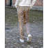 suede broek slangen print