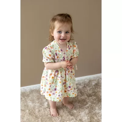 mousseline bloemen jurk