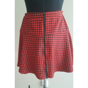 skirt houndstooth check