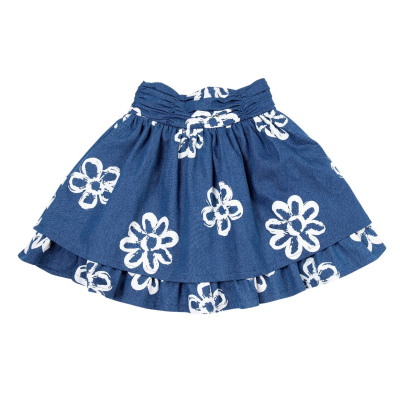 gebloemde denim rok gebloemde denim rok