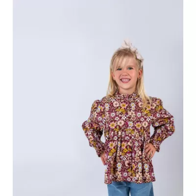 poplin blouse bloemen