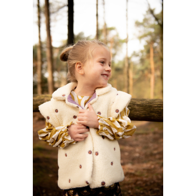 teddy bodywarmer bloemen